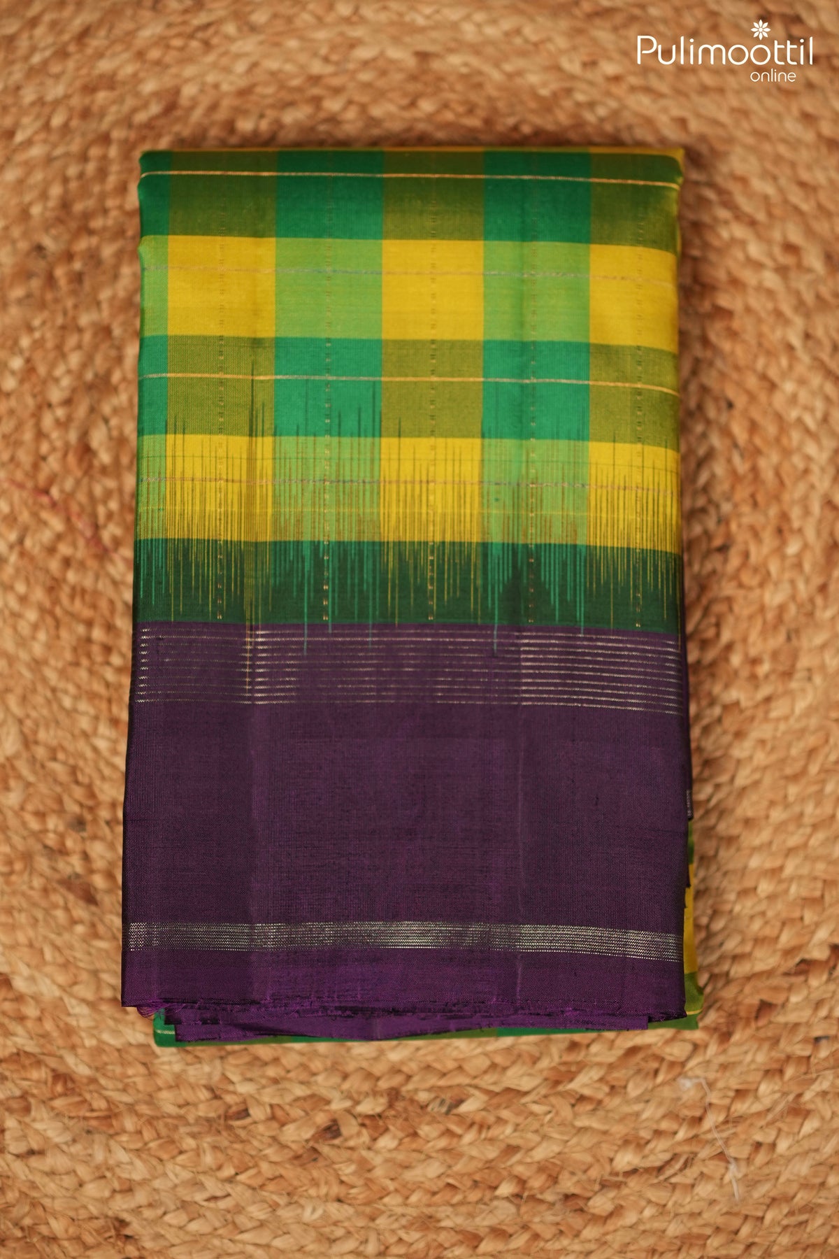 Multicolor Kanchipuram Soft Silk Saree