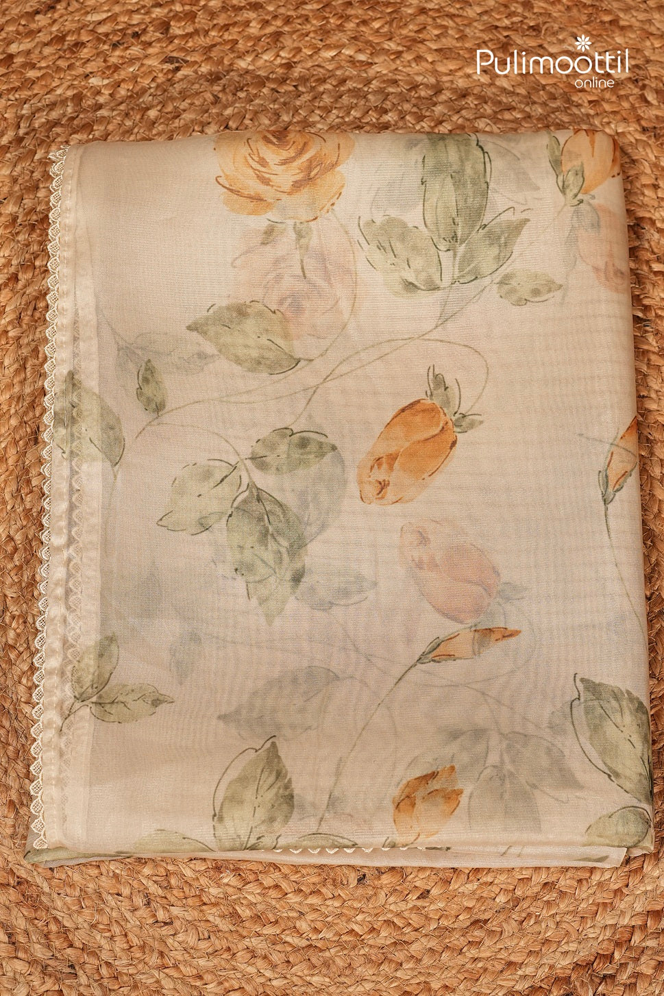 Offwhite Colour Organza Traditional Saree