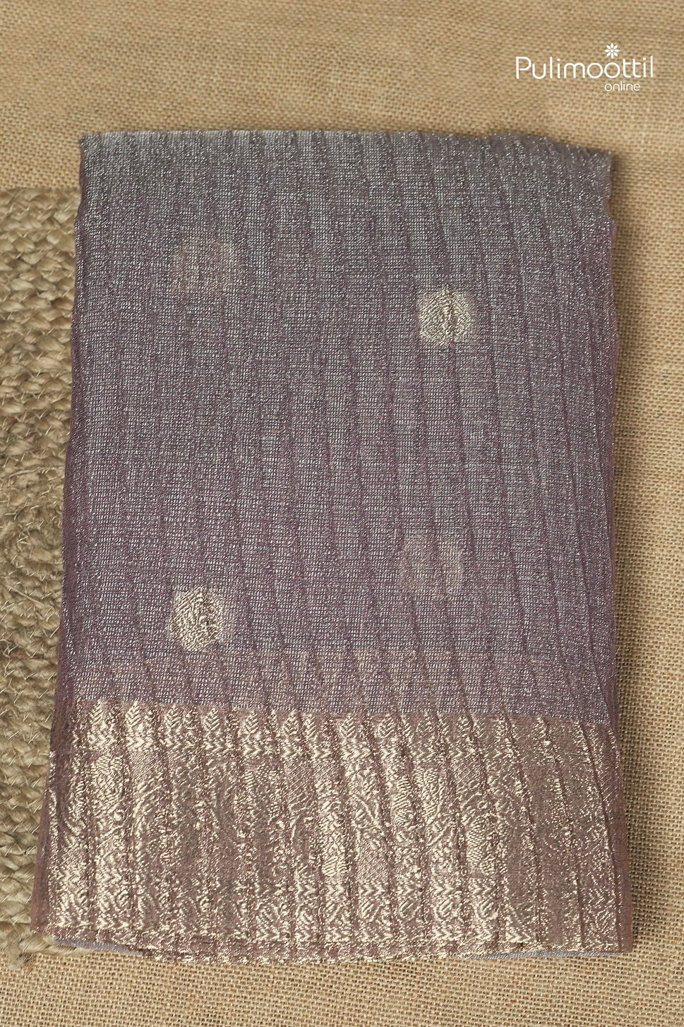 Onion Colour Semi Tissue Saree