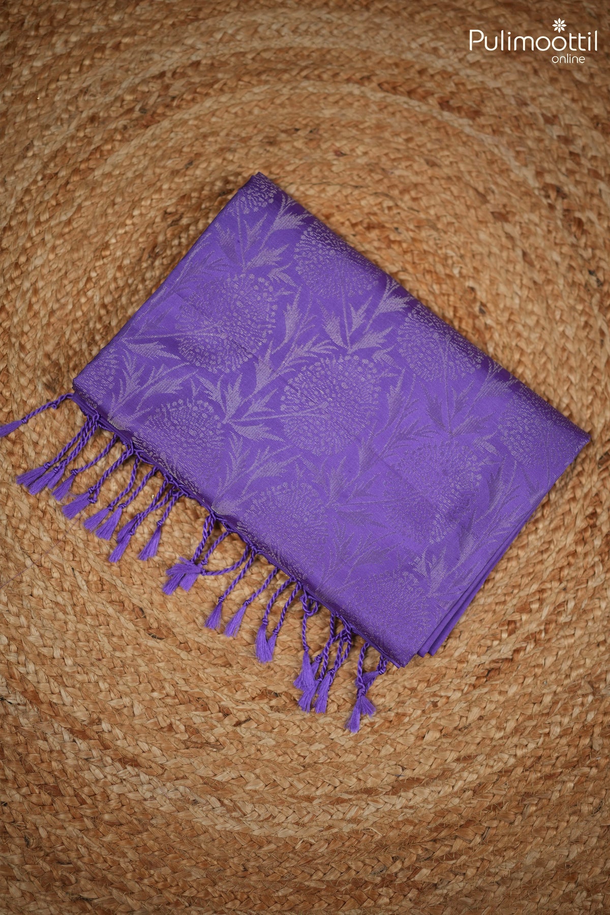 Violet Colour Kanchipuram Silk Saree.
