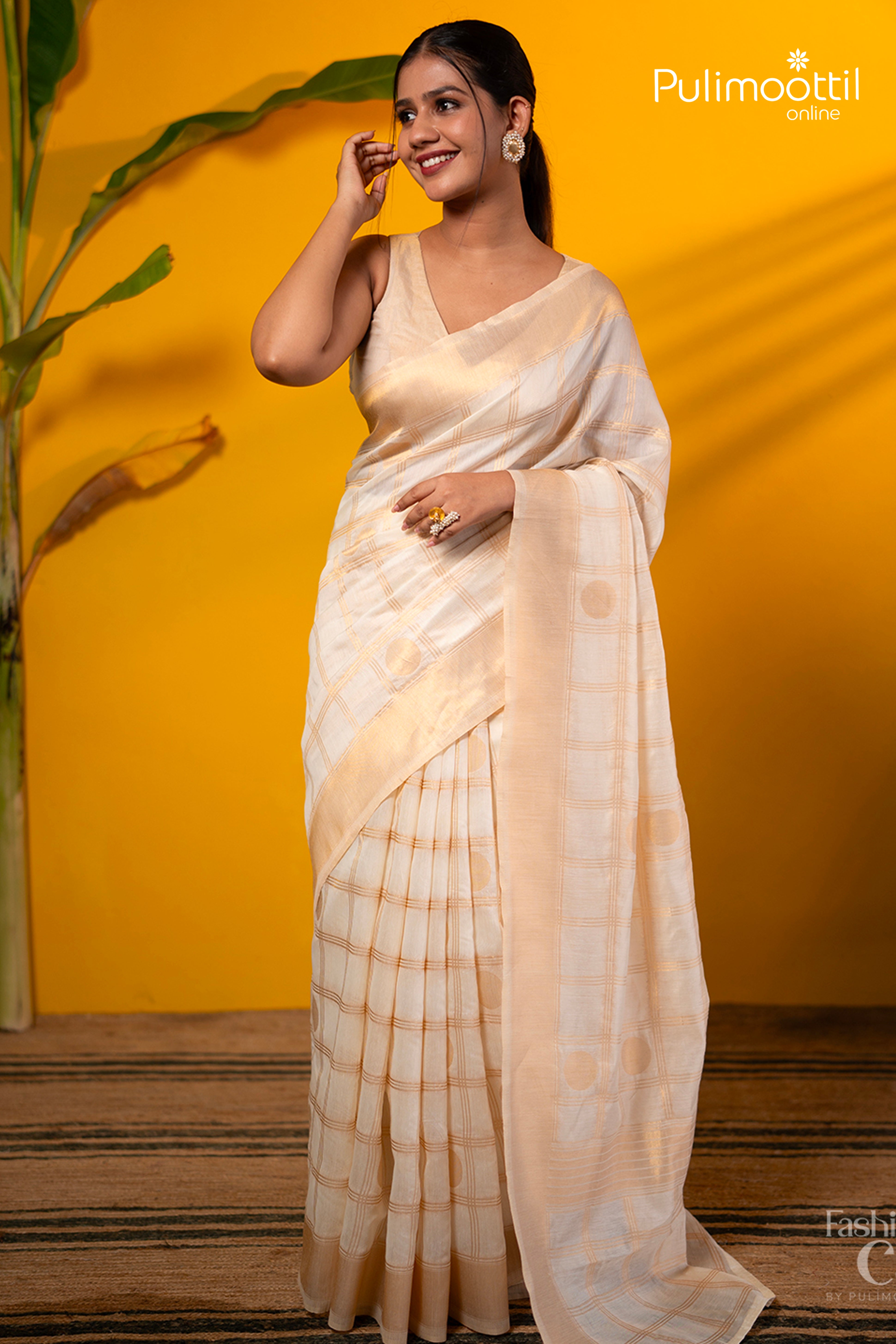 Semi Chanderi Traditional Saree