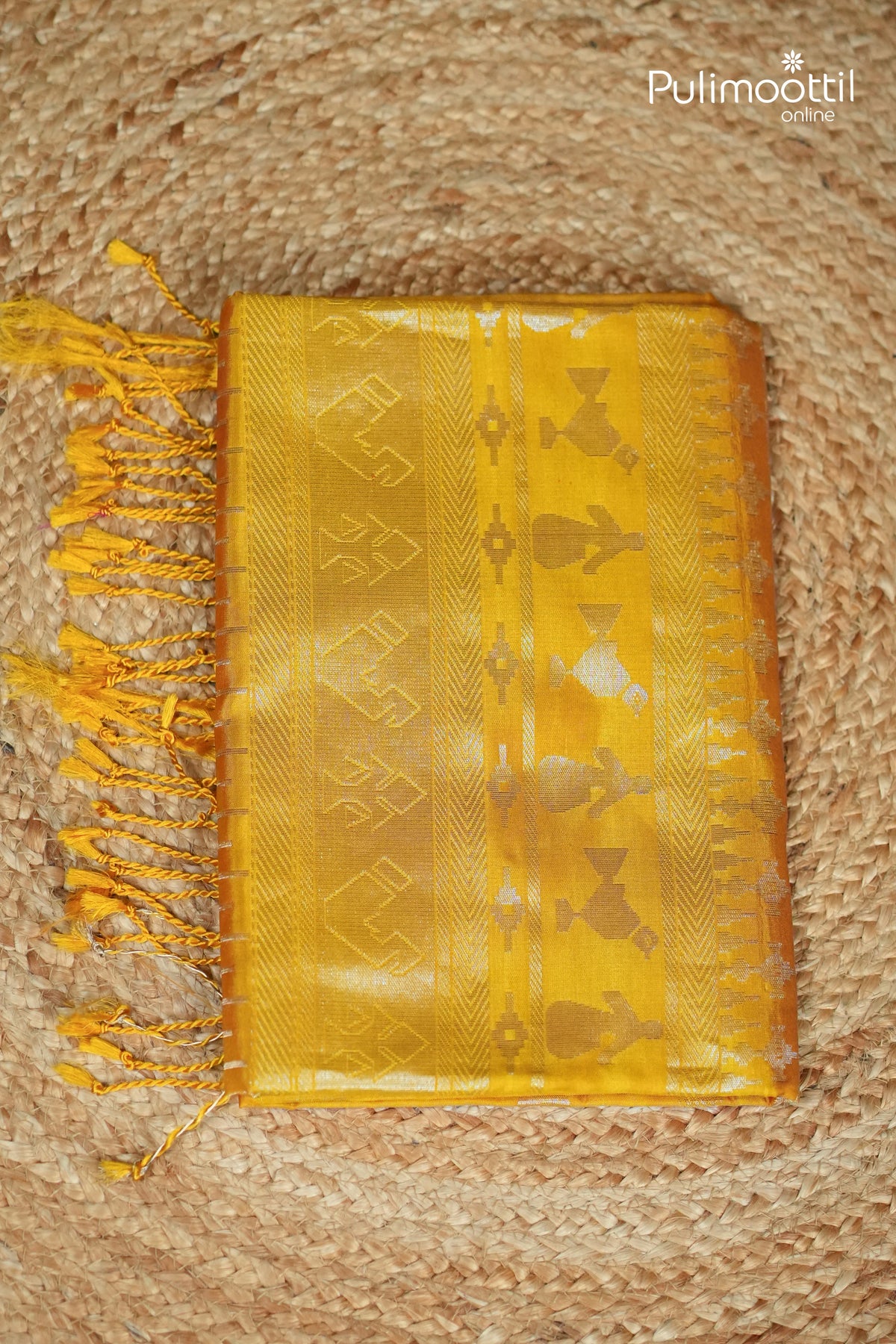 Mustard Yellow Colour Kanchipuram Soft Silk Saree