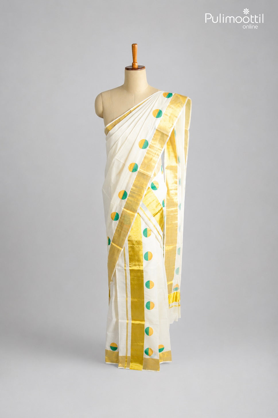 Onam Special Kerala Traditional golden tissue  Set Dhoti