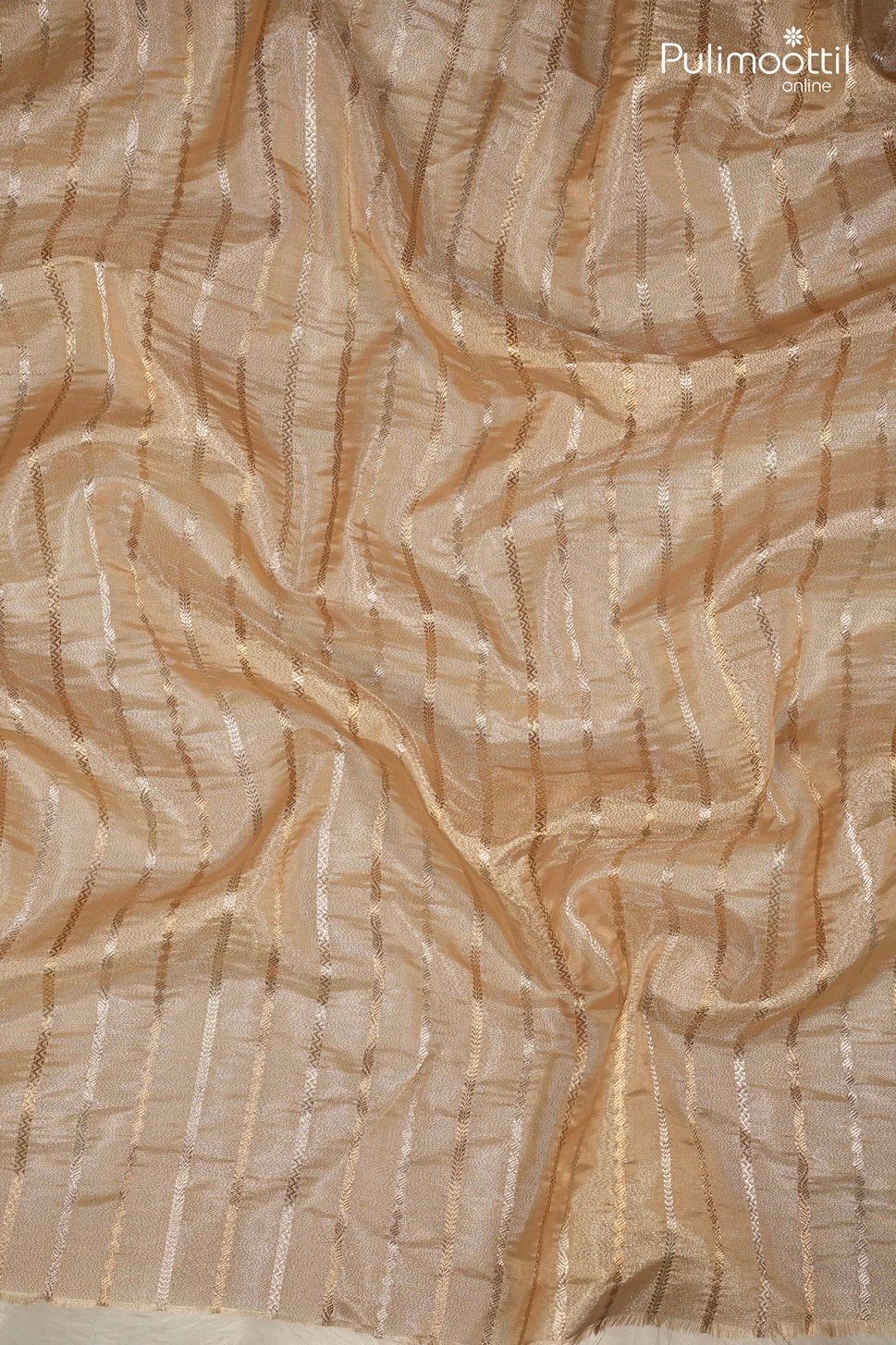 Beige-gold tissue fabric