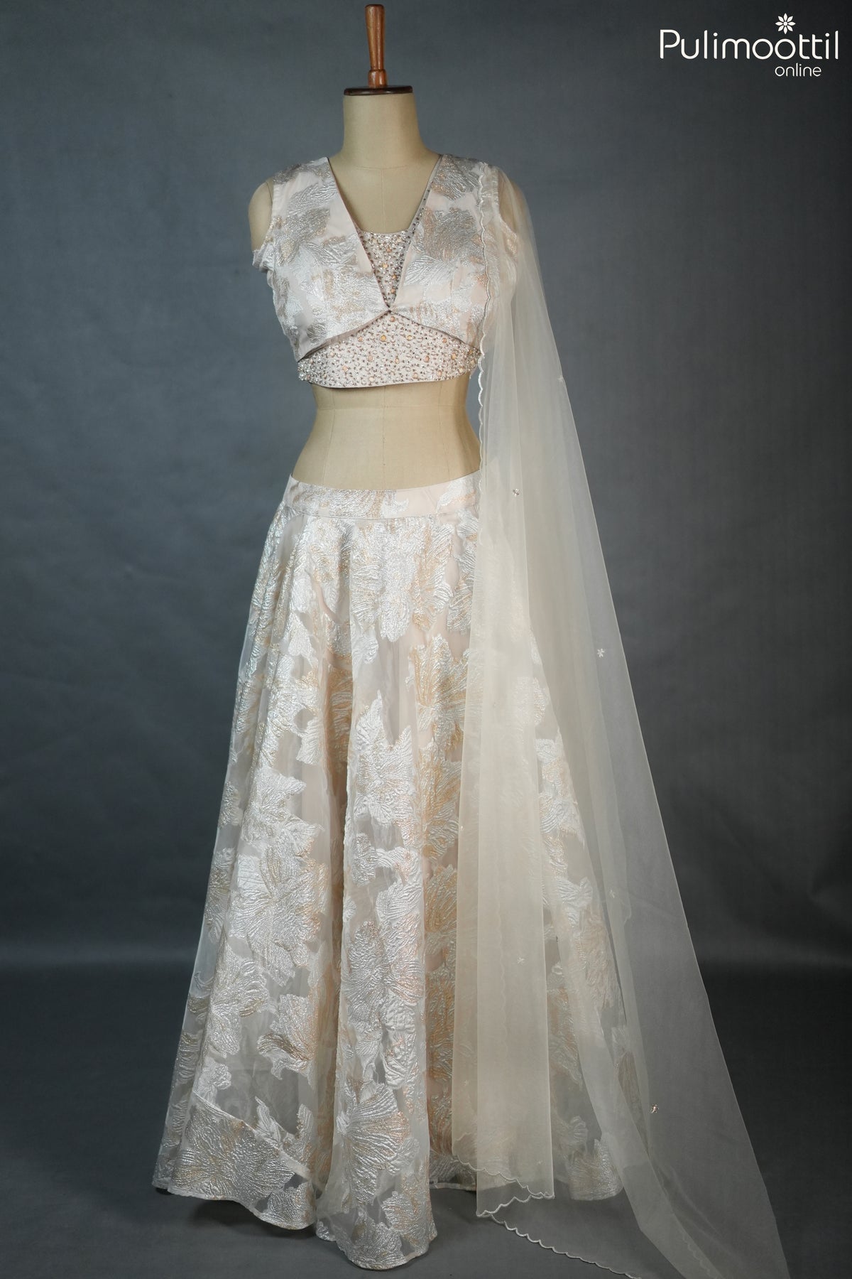 Ivory Color Turkish Organza Ethnic Wear