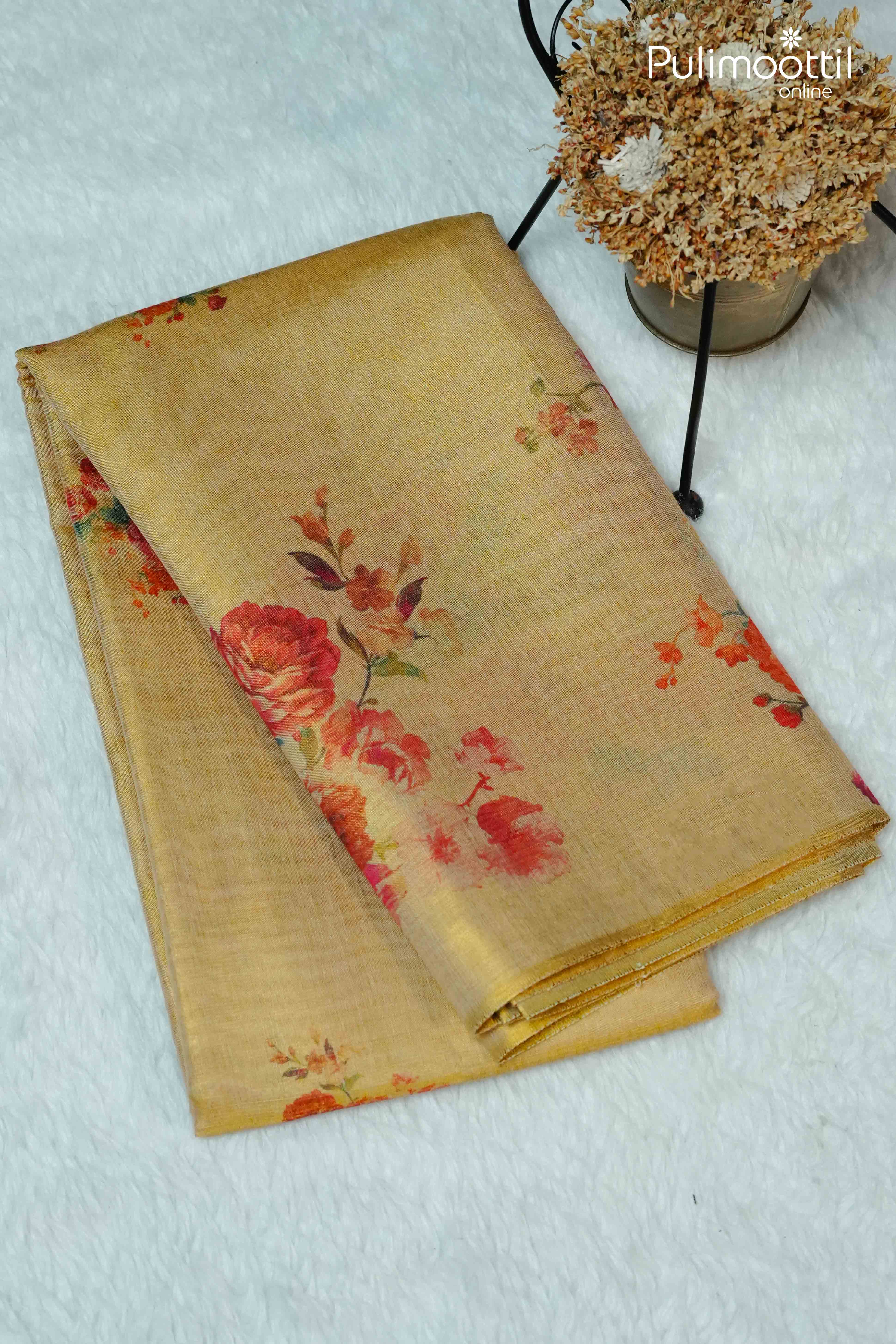 Golden Tissue  Kerala Traditional Set Saree.