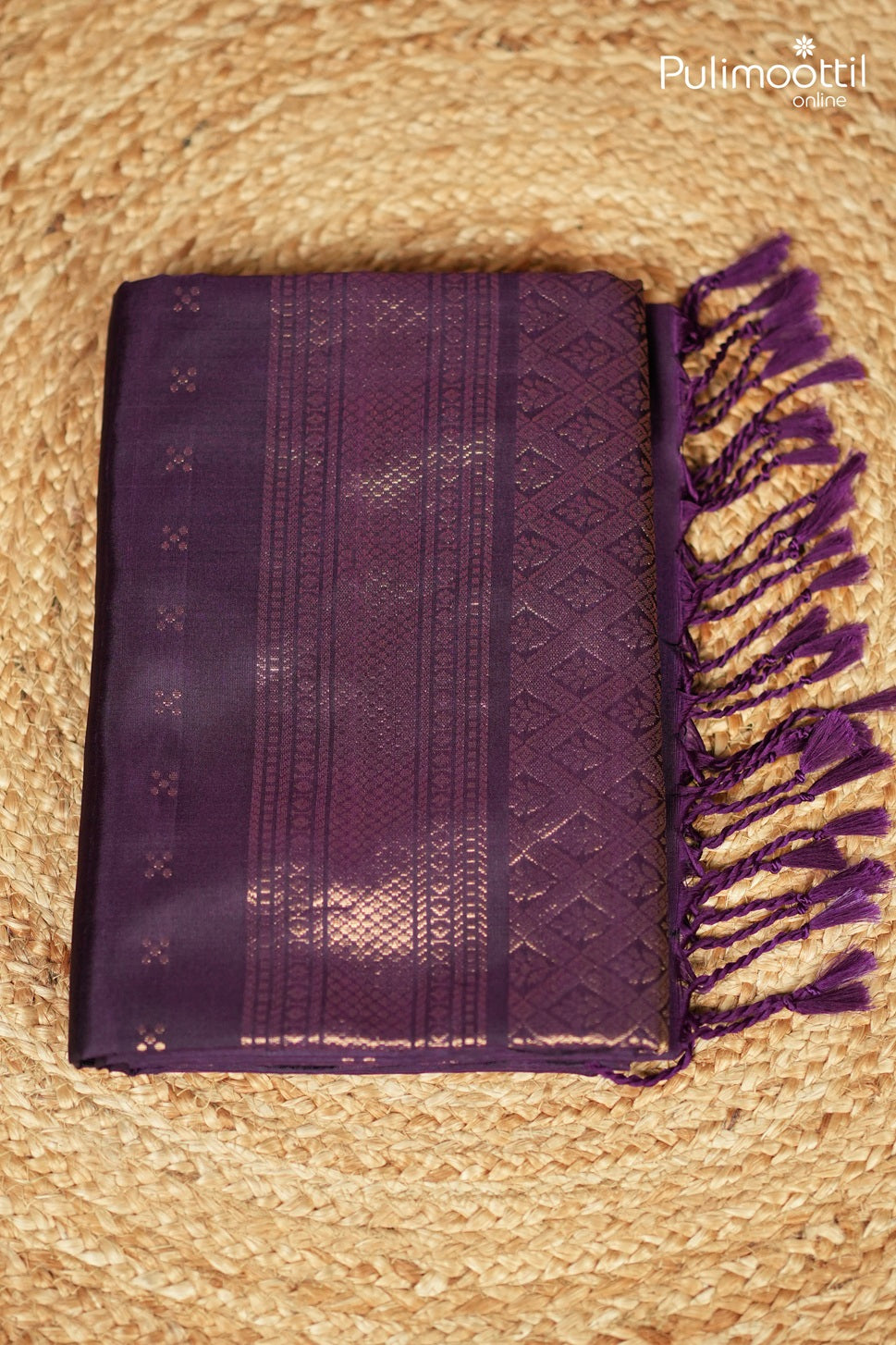Violet Colour Kanchipuram Soft Silk Saree