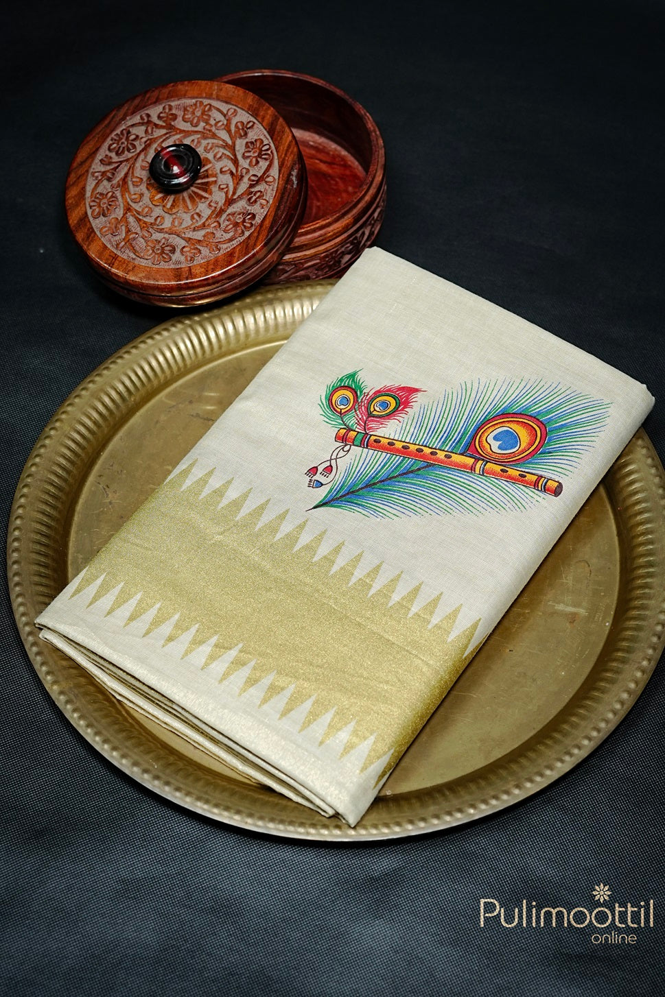 Golden Tissue Kerala Traditional Set Saree.