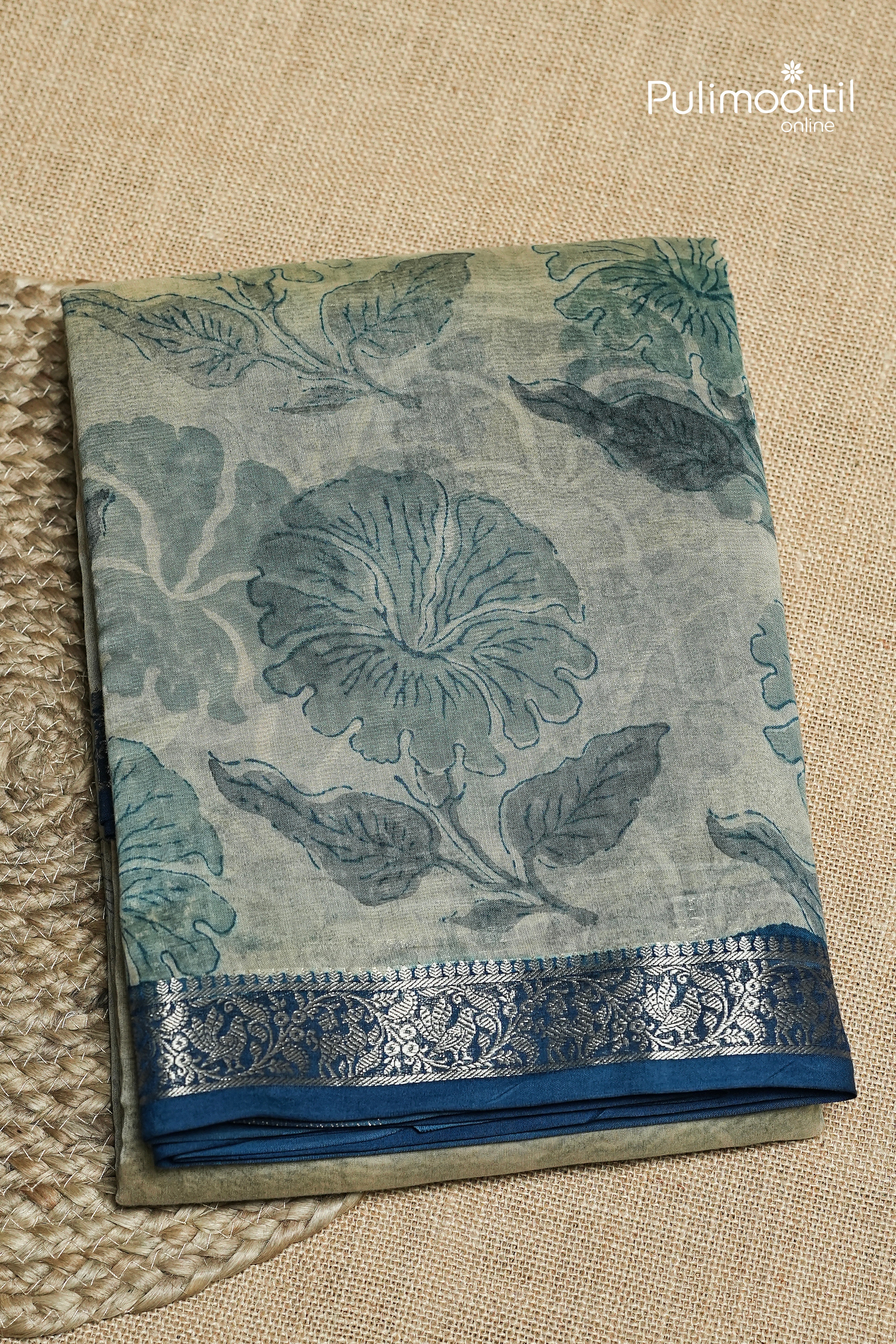 Ivory Colour Chanderi Silk Saree