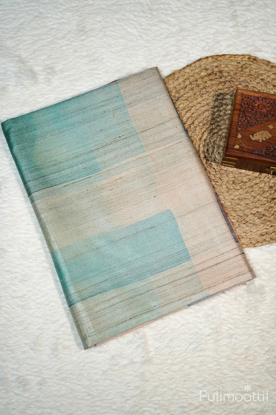 Mixed Colour Jute Silk Saree.