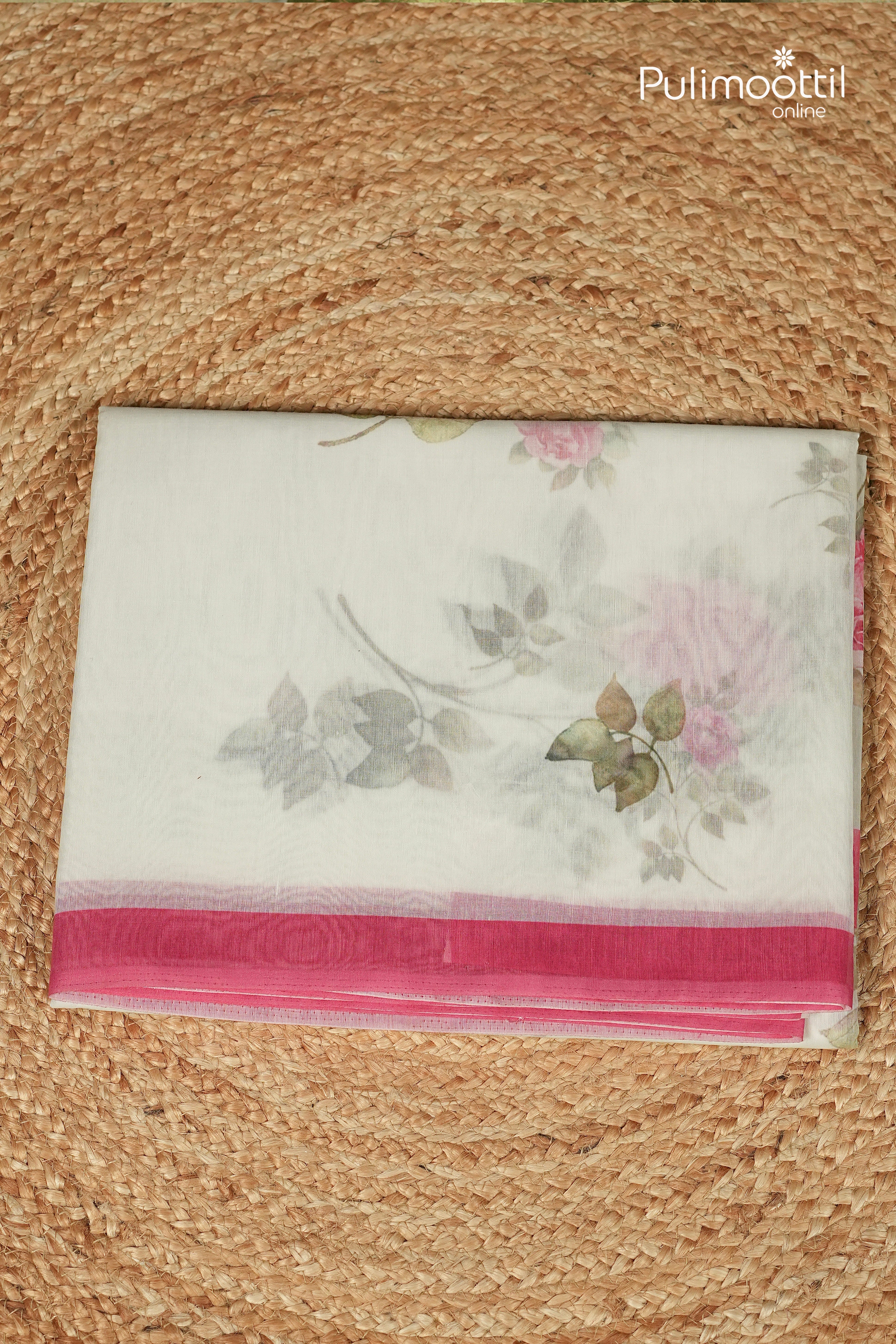 White Colour Semi Chanderi Fancy Saree