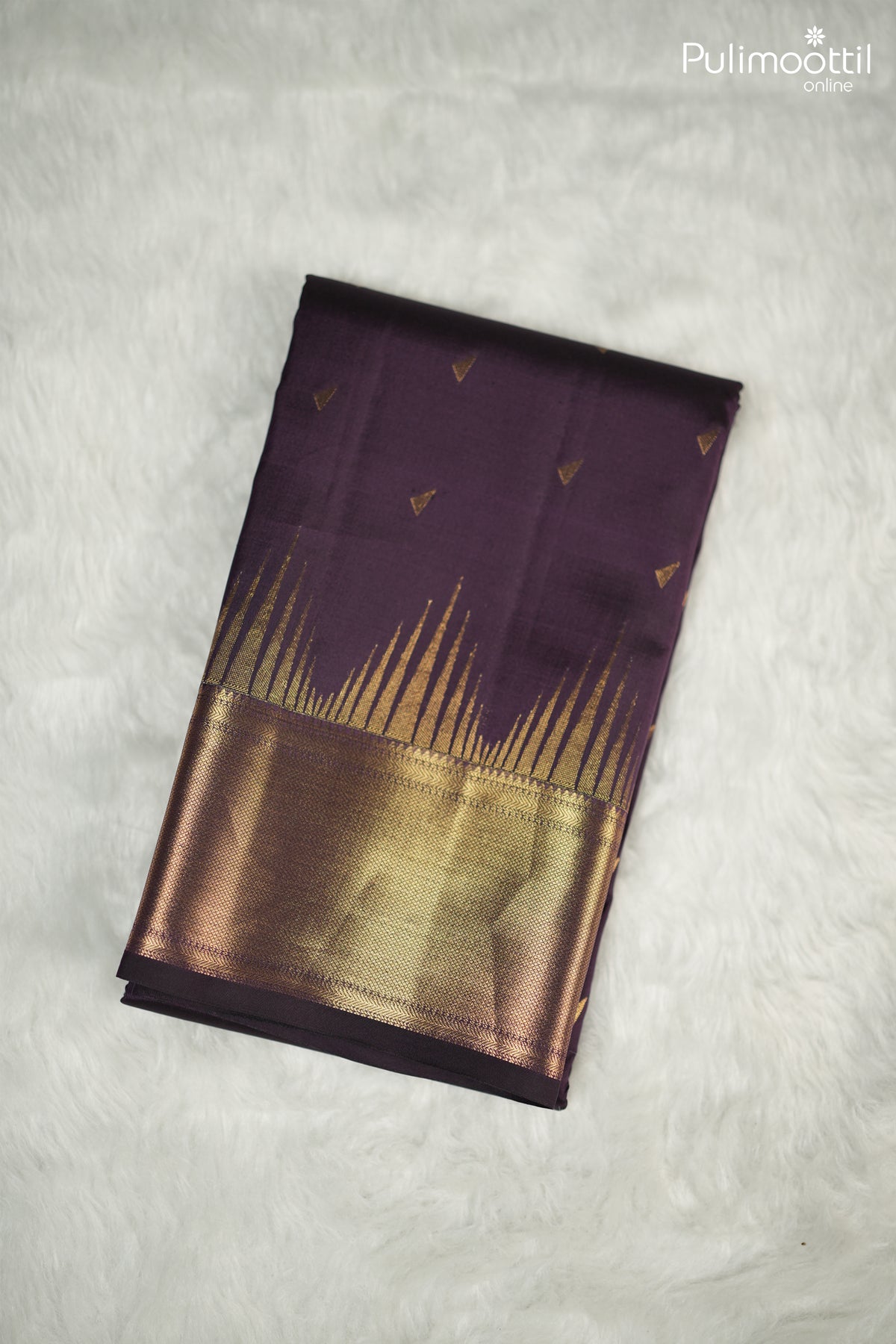 Purple Colour Kanchipuram Soft Silk Saree.