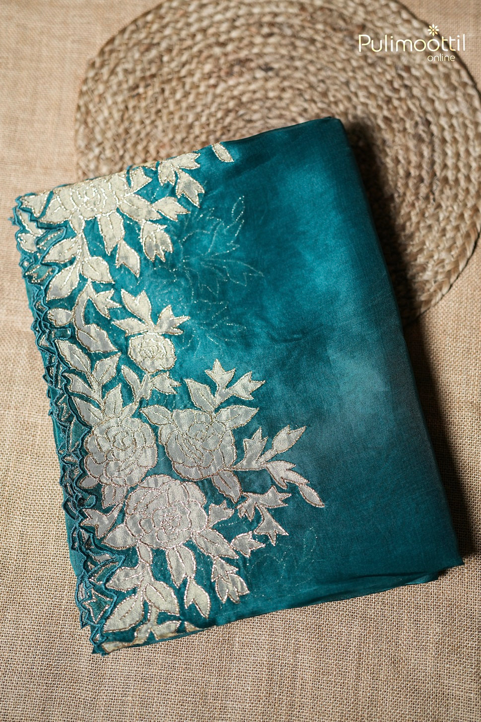 Deep Sea Green Tussar Silk Saree