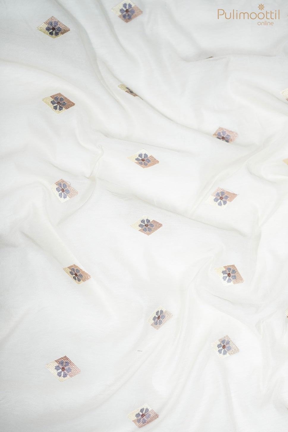 Off White Colour Chanderi Fabric