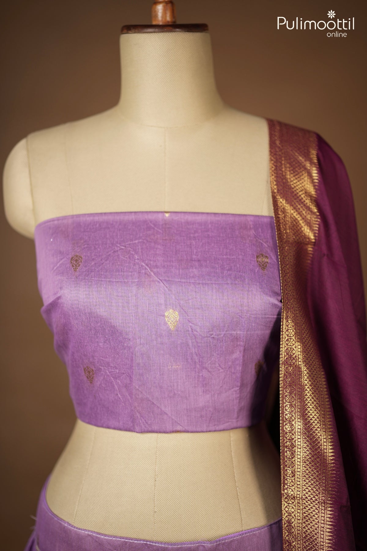Lavender Color Ready-to-Stitch Dhavani Set