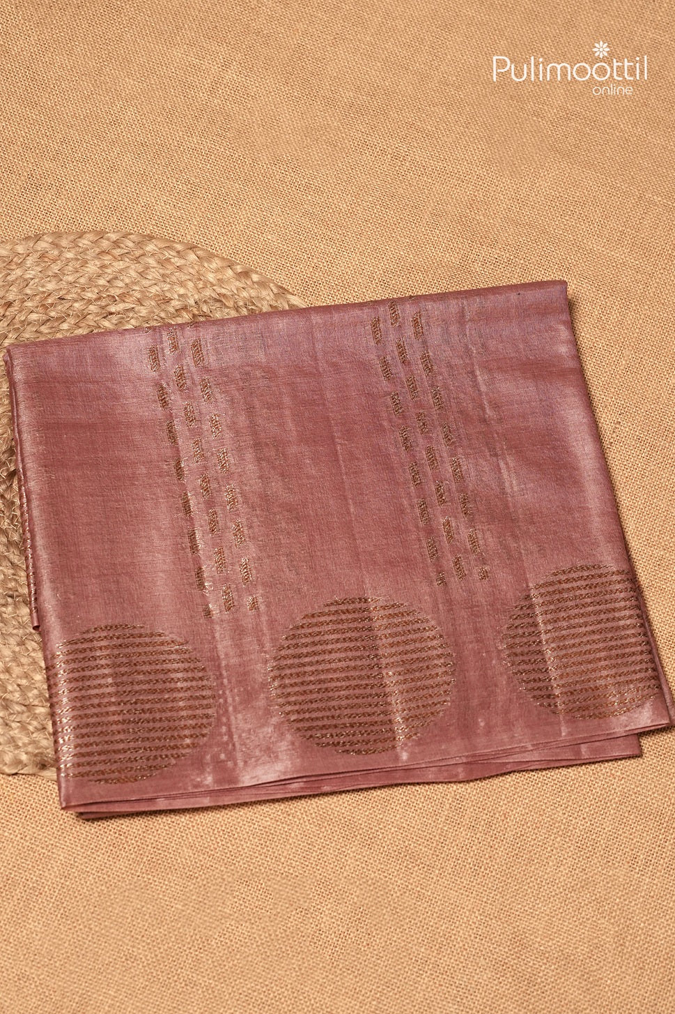 Pastel Onion Colour Tassur Silk Saree
