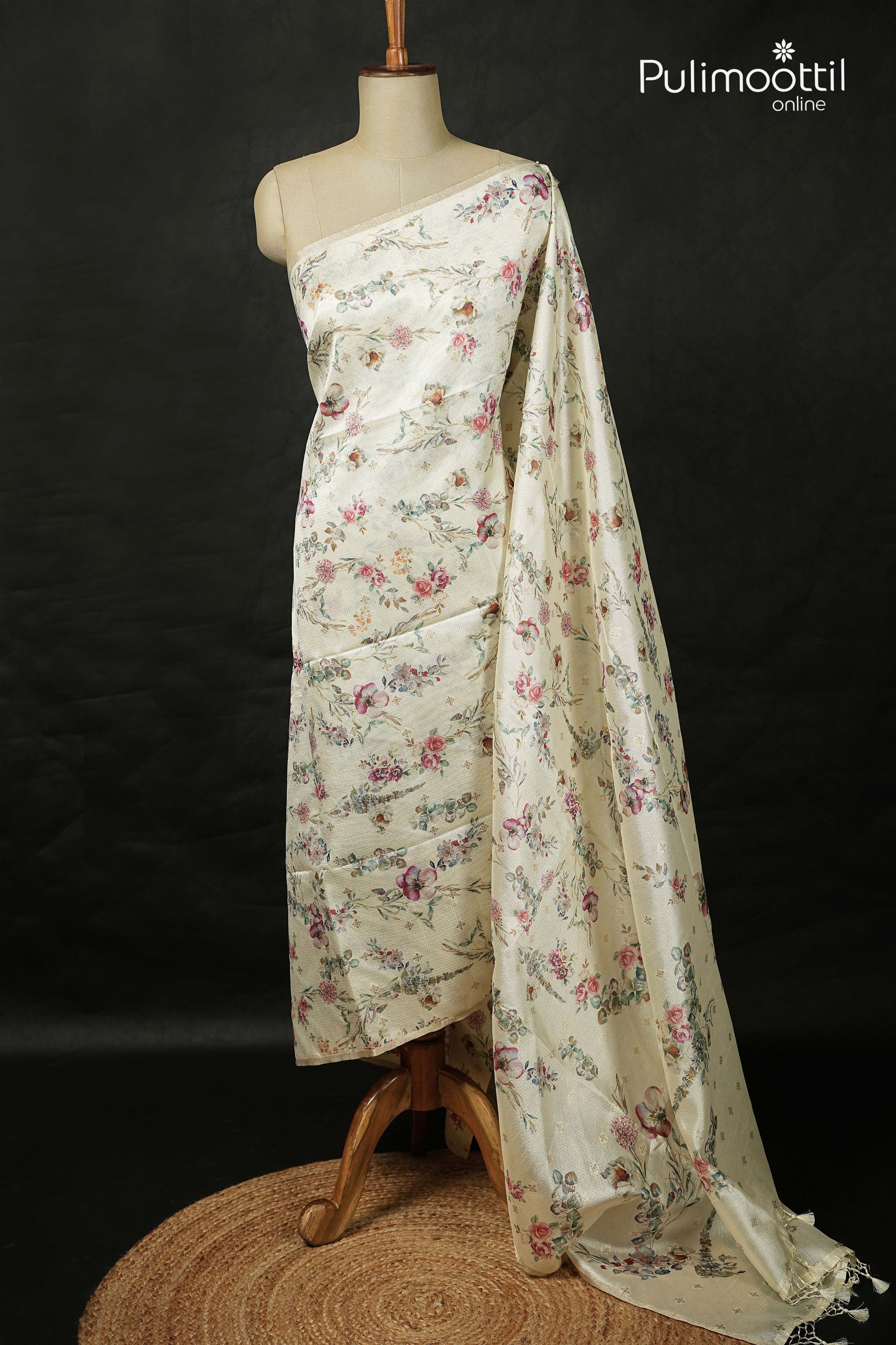 Offwhite Colour Traditional Fancy Saree
