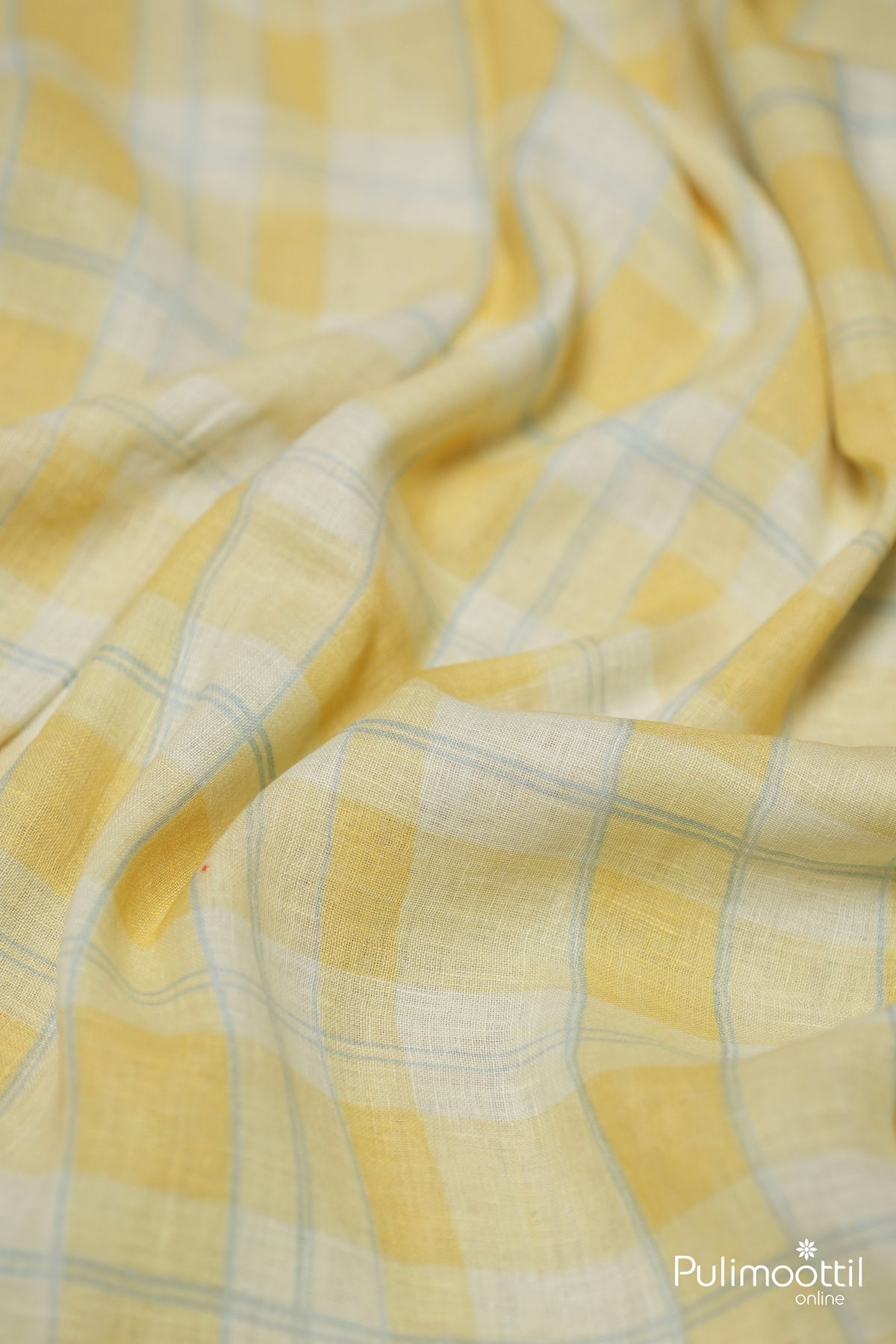 Yellow Color Linen Fabric