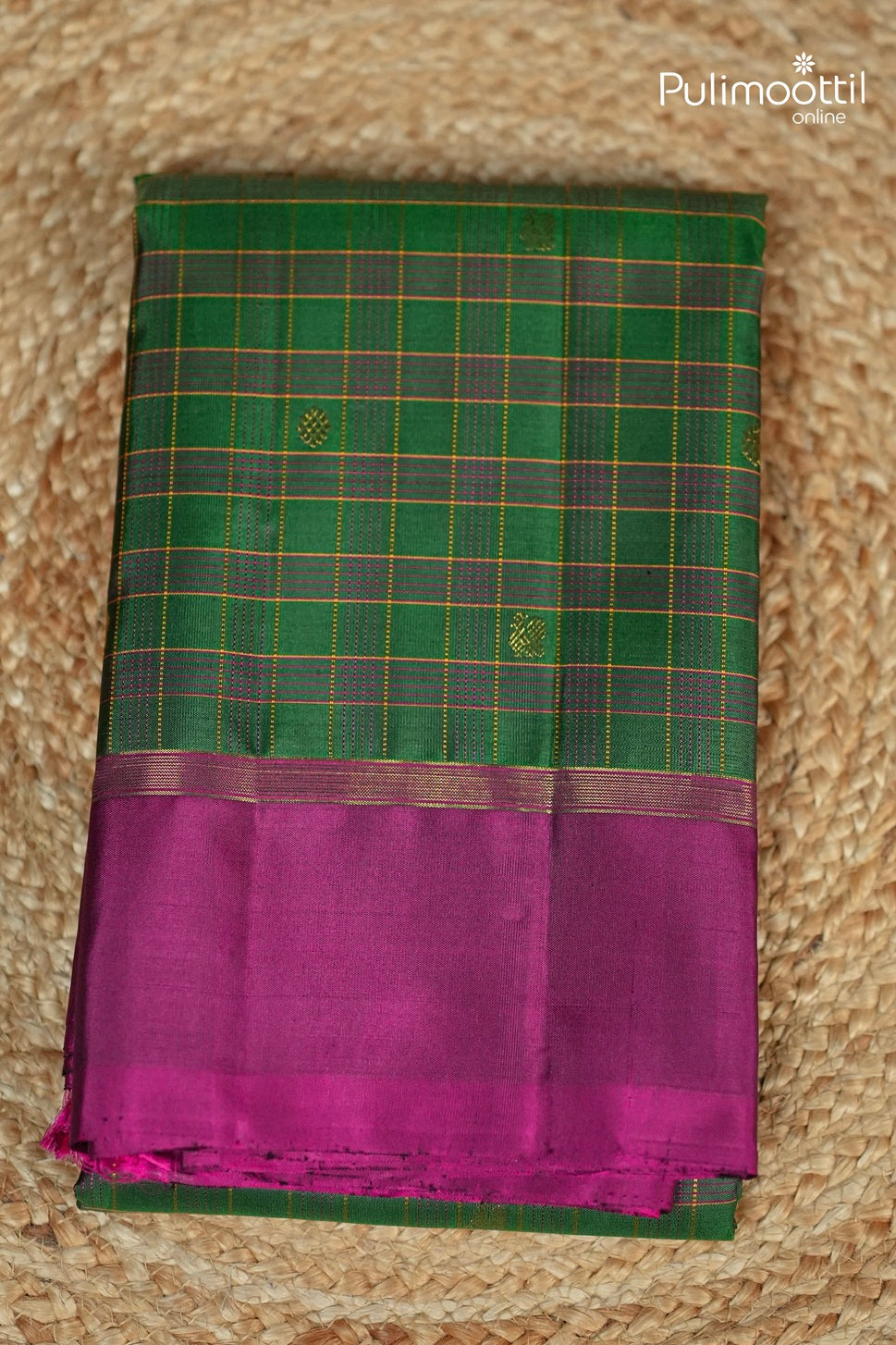 Bottle Green Colour Kanchipuram Designer Saree