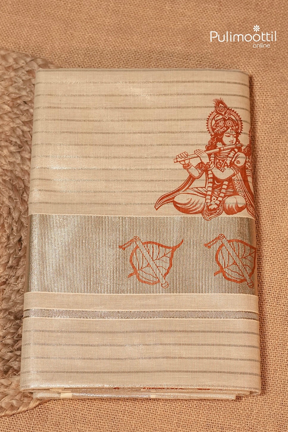 white Gold Tissue Kerala Traditional Set Saree