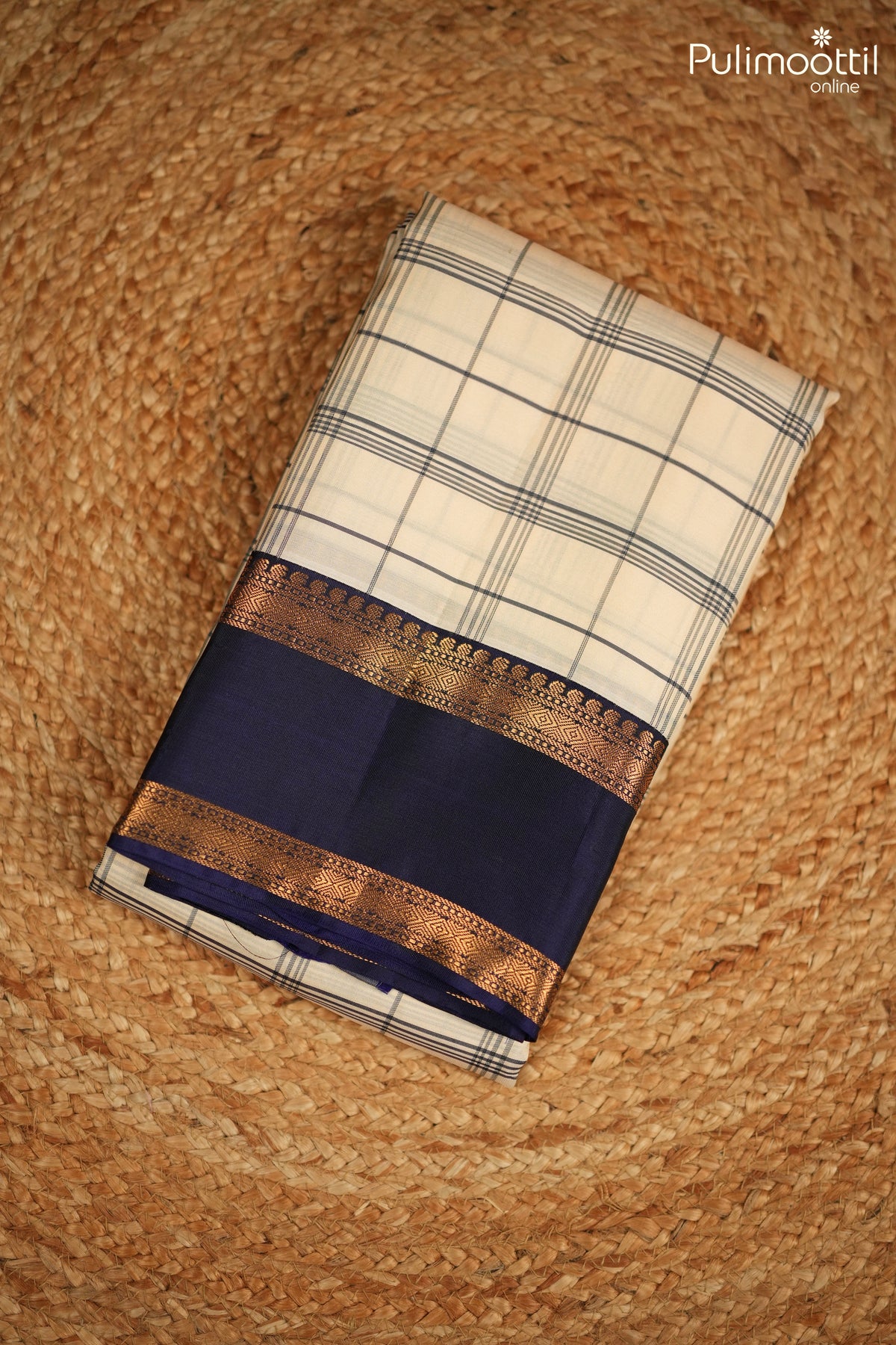 Ivory Colour Kanchipuram Saree