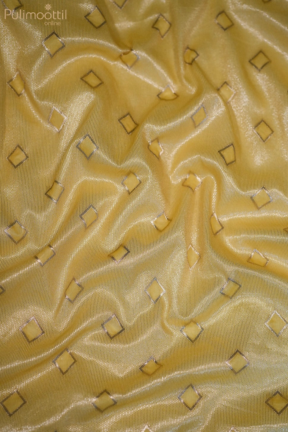 yellow Colour Chanderi Fabric