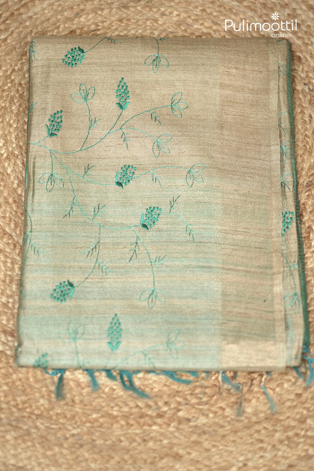 Chikoo Colour Jute Silk Saree
