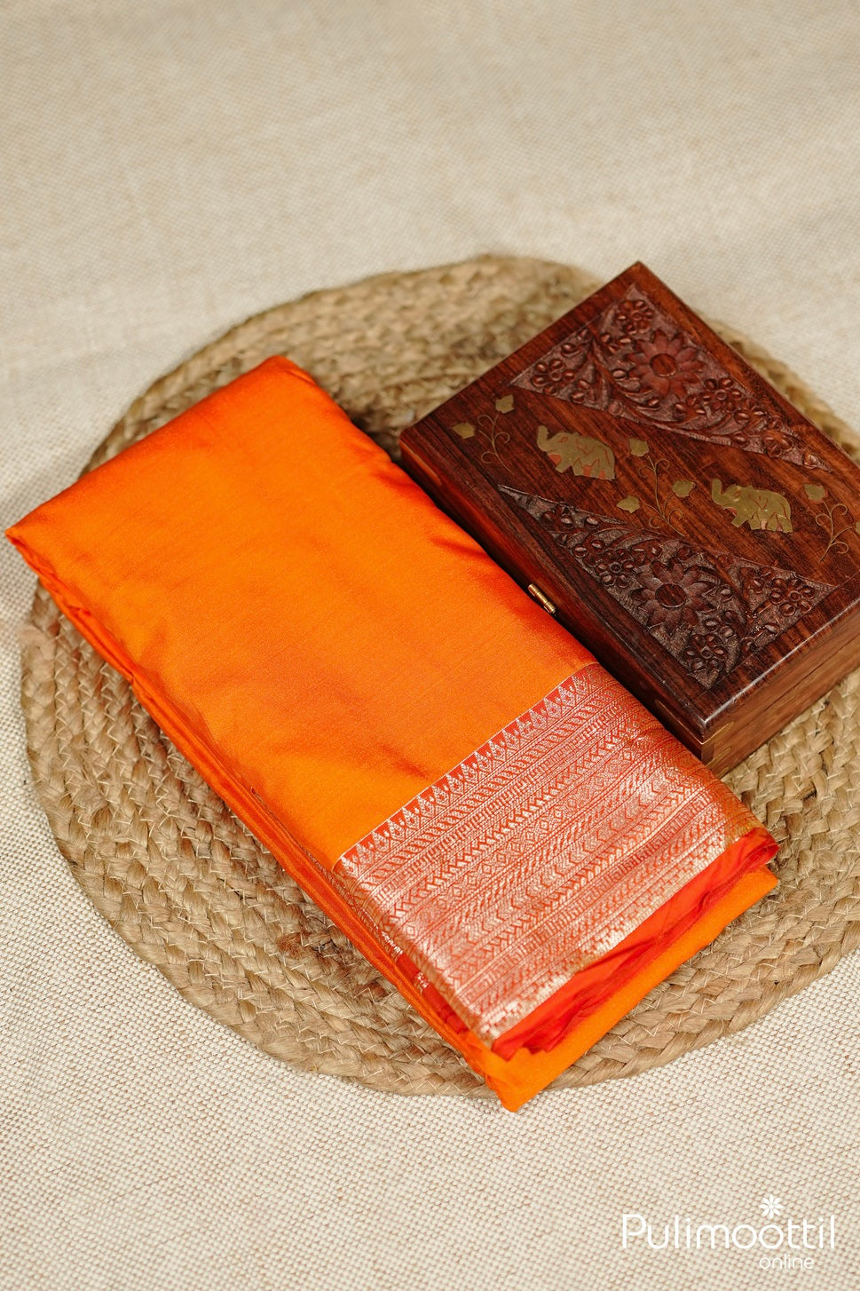 Orange Colour Arni Silk Saree.