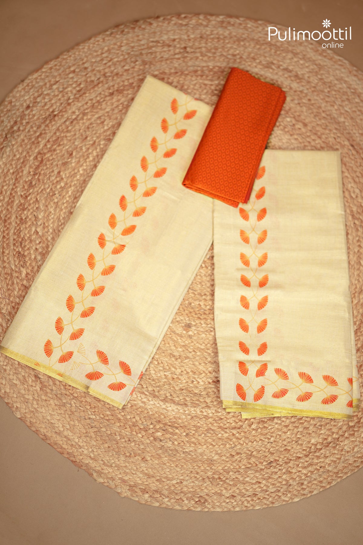 Kerala Traditional Golden Tissue Set Dhoti
