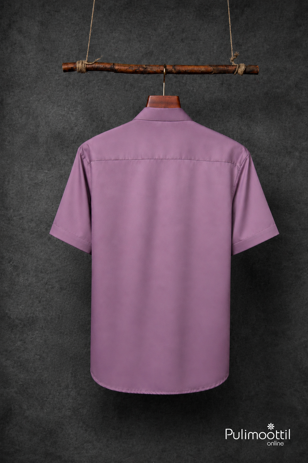 Lavender Shirt Half Sleeve With Kathakali Face Motif