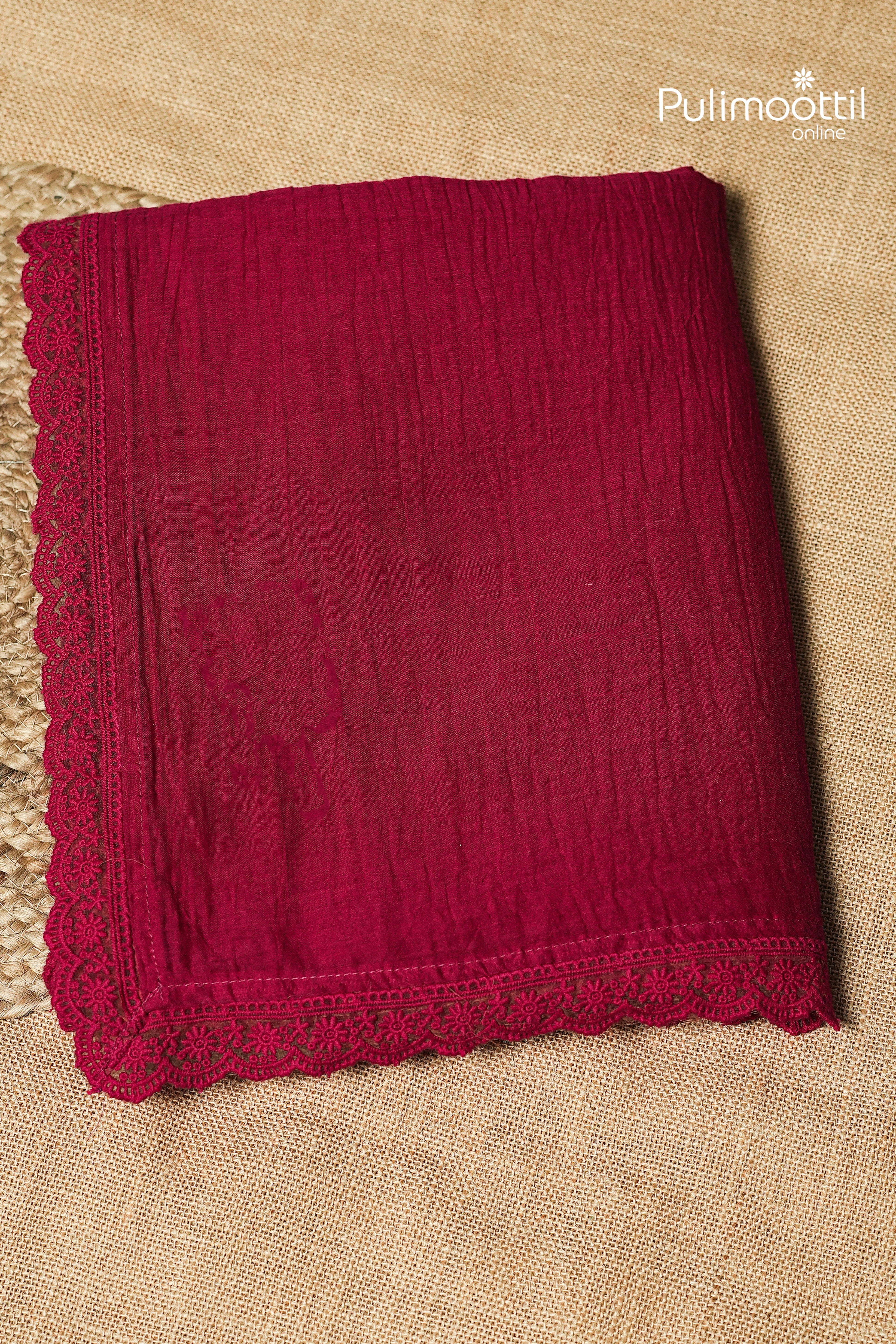 Rani Pink Colour Chanderi Saree