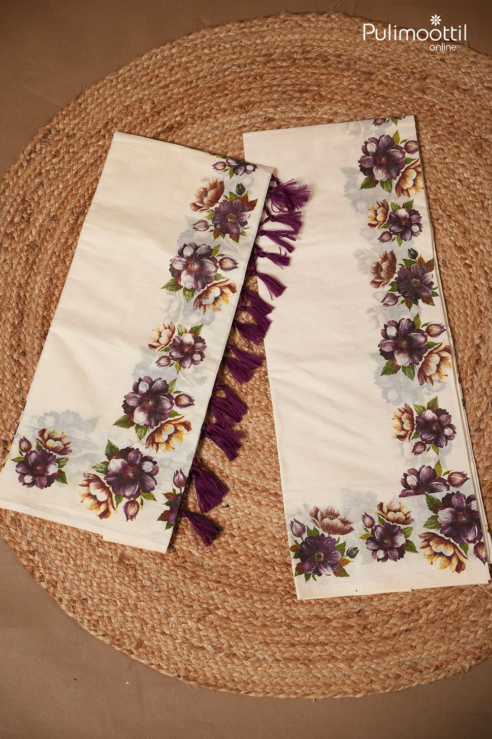 Onam Special Kerala Traditional Cotton Off White Set Mundu