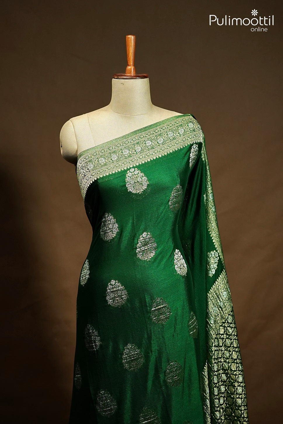 Green Colour Banarasi Silk Saree.