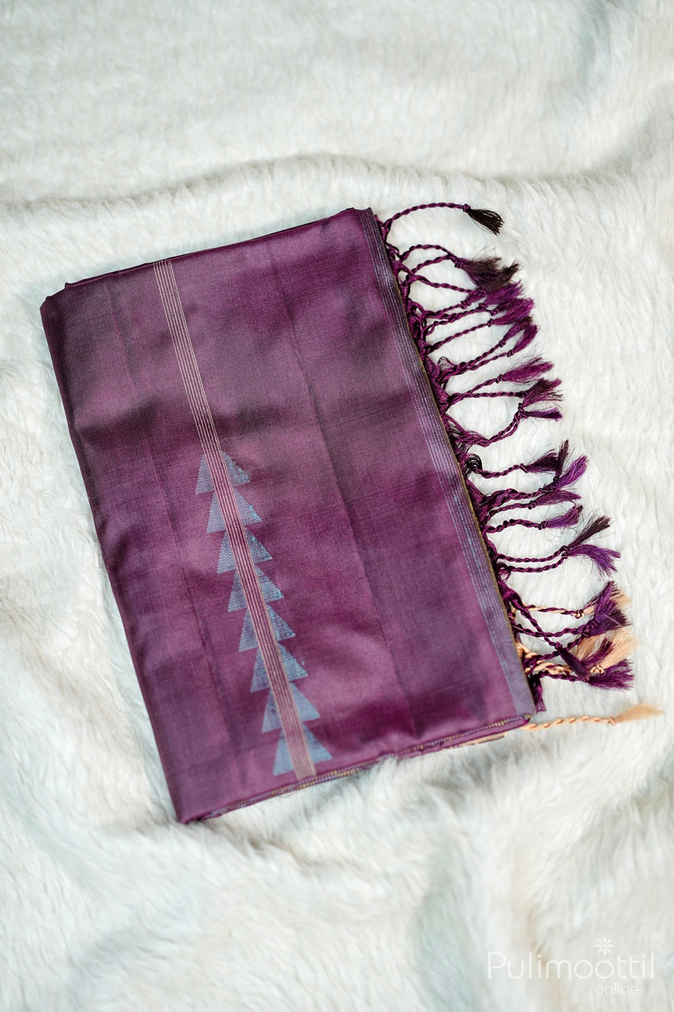 Pastel Purple Colour Soft Silk Kanchipuram Saree.