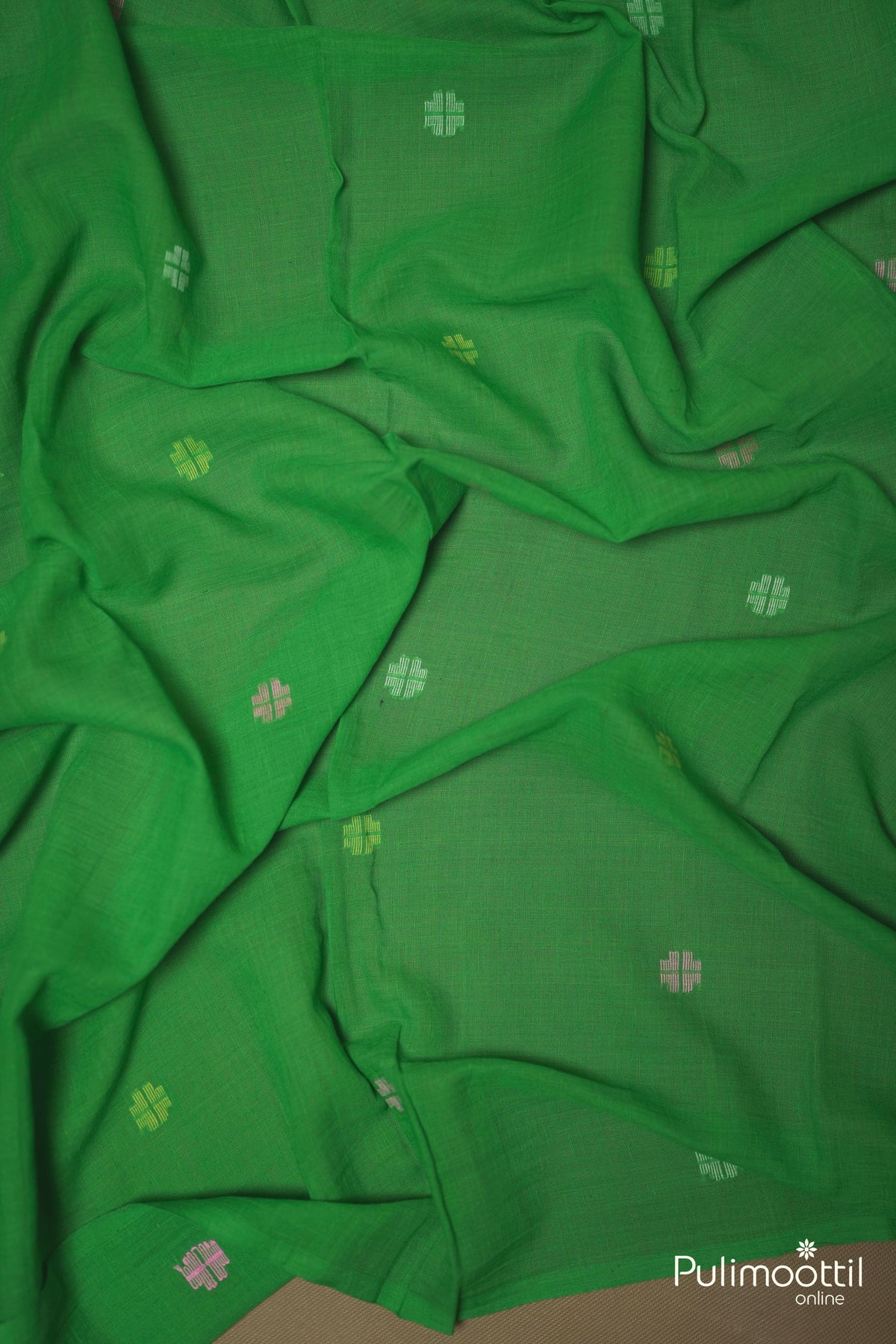 Parrot Green Cotton Fabric