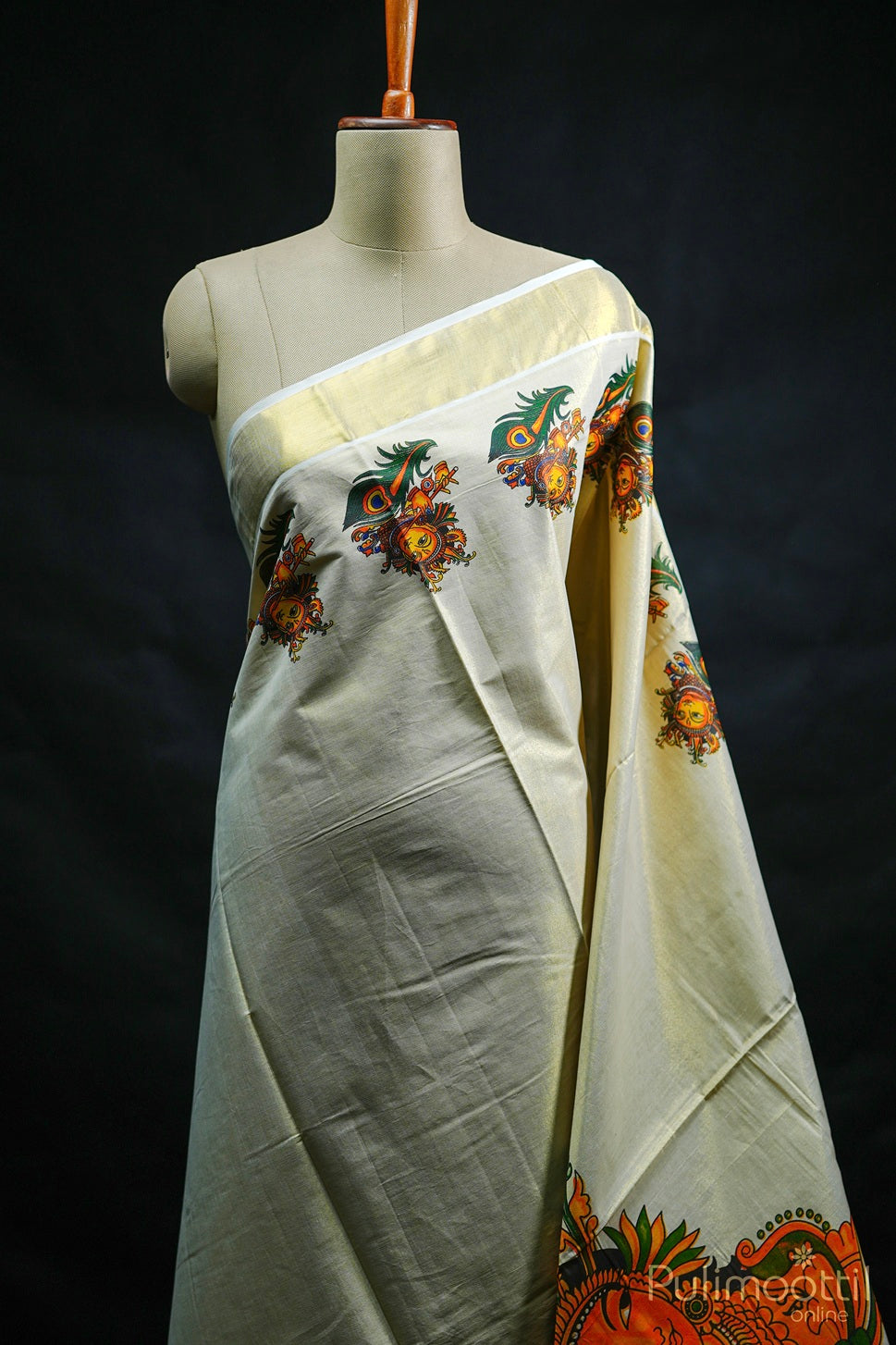 Kerala Traditional  Tissue Printed  Set Saree.