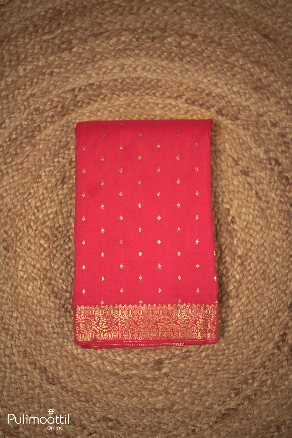 Rani Pink Colour Kanchipuram Saree.