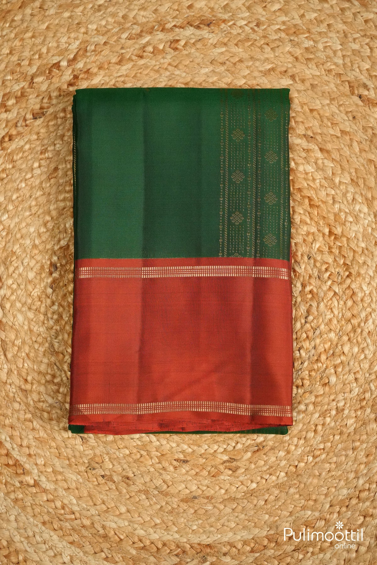 Bottle Green Colour Kanchipuram Soft Silk Saree