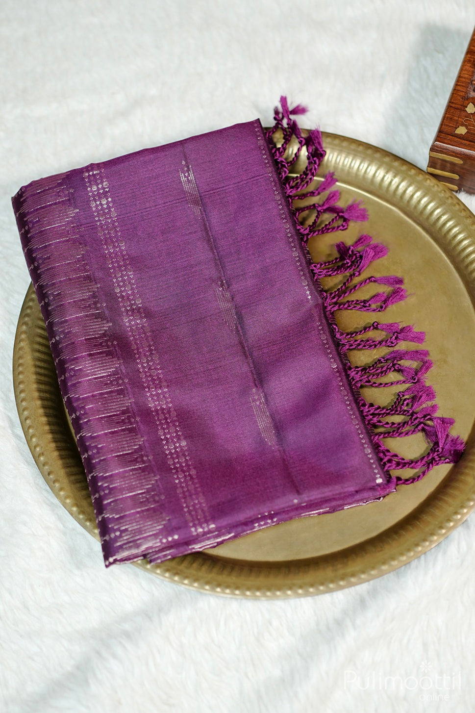 Purple Colour Kanchiipuram Soft Silk Saree.