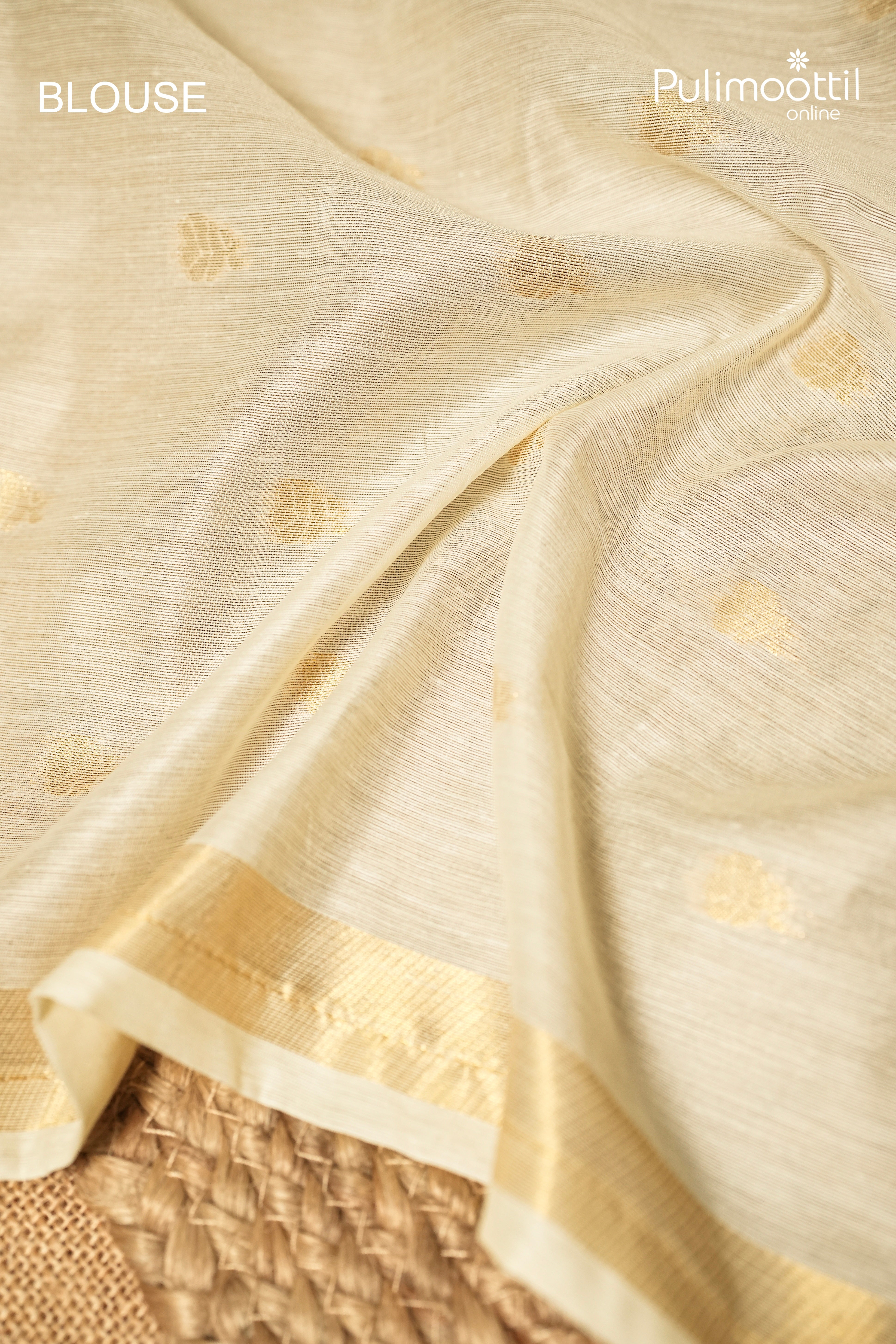 Offwhite Colour Kerala Traditional Chanderi Silk Saree