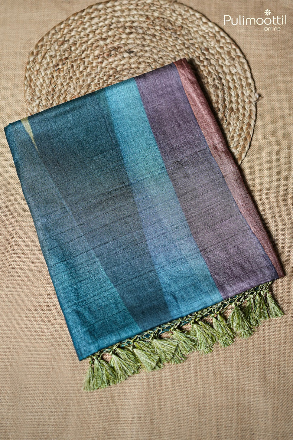 Multicolour Tussar Silk Saree