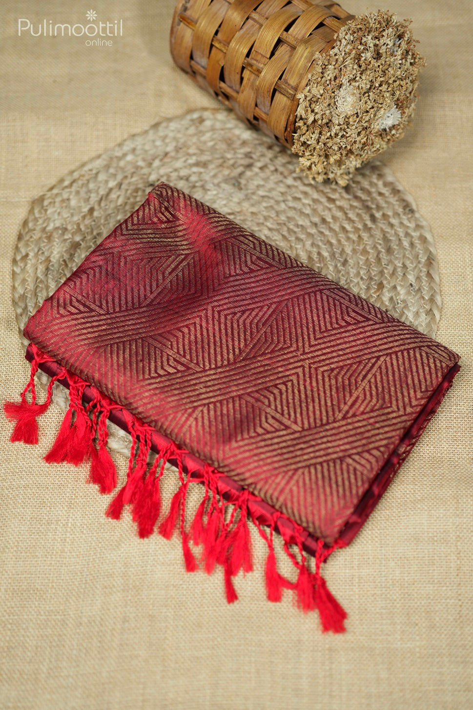 Maroon Colour Kanchipuram Soft Silk Saree