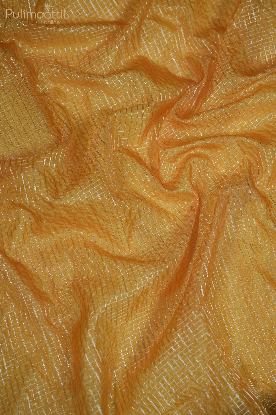 Golden Yellow Colour Organza Fabric