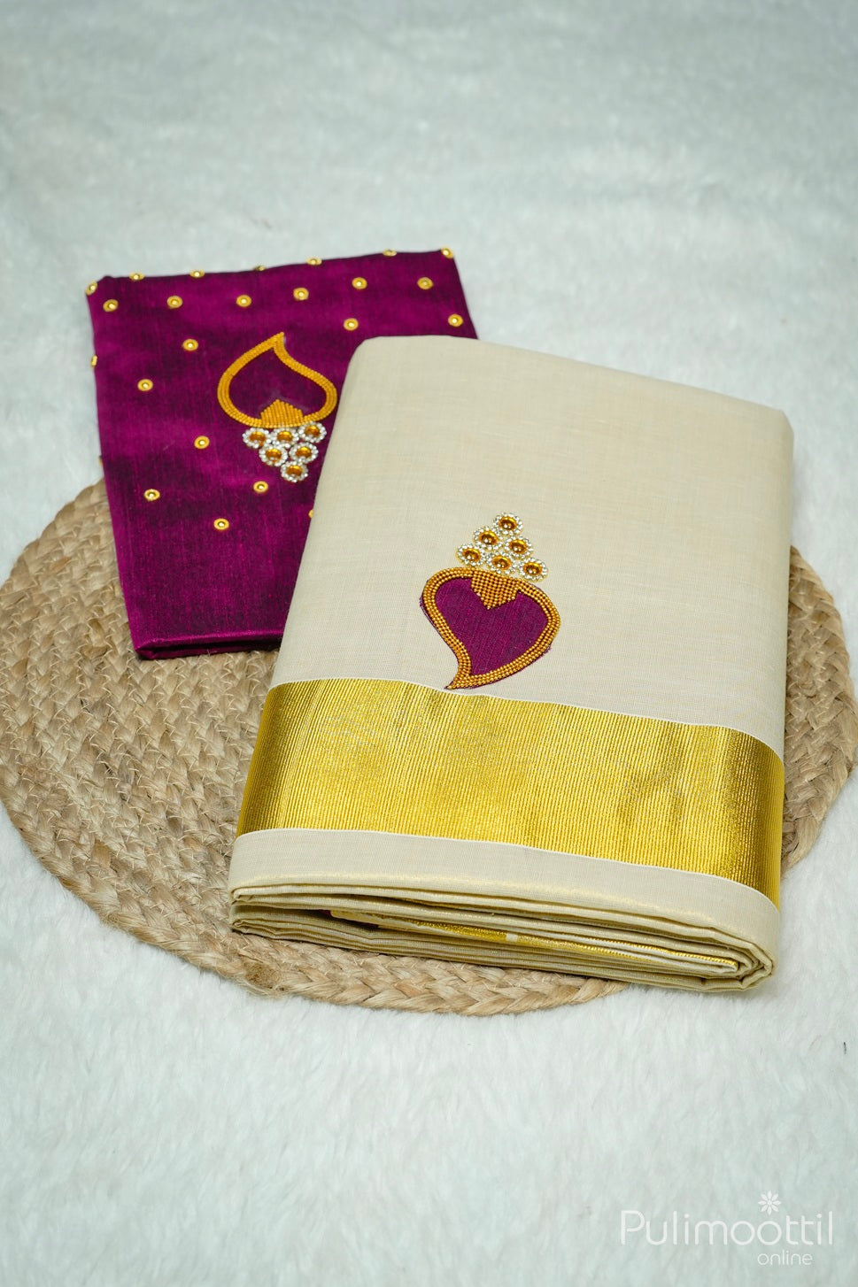 Golden Tissue Kerala Set Saree.