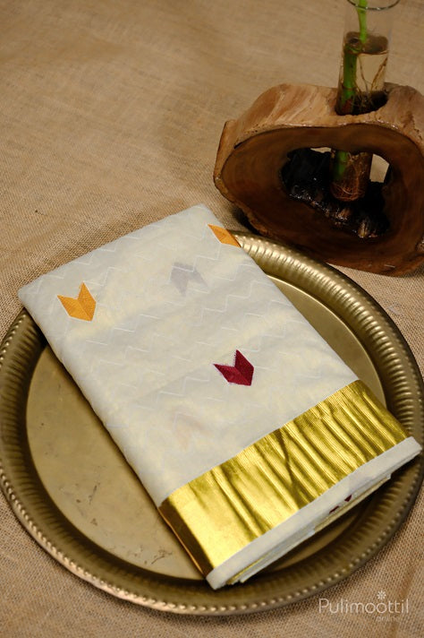 Golden Tissue Kerala Traditional Saree