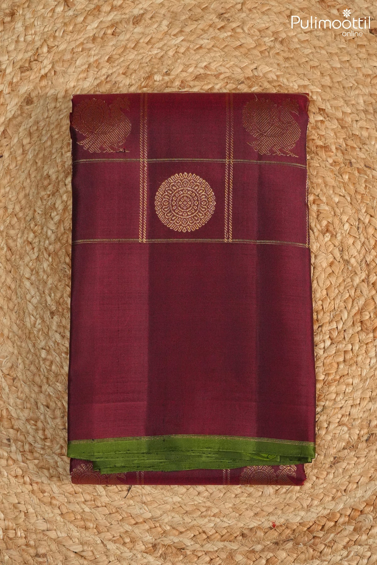 Violet Colour Kanchipuram Silk Saree.