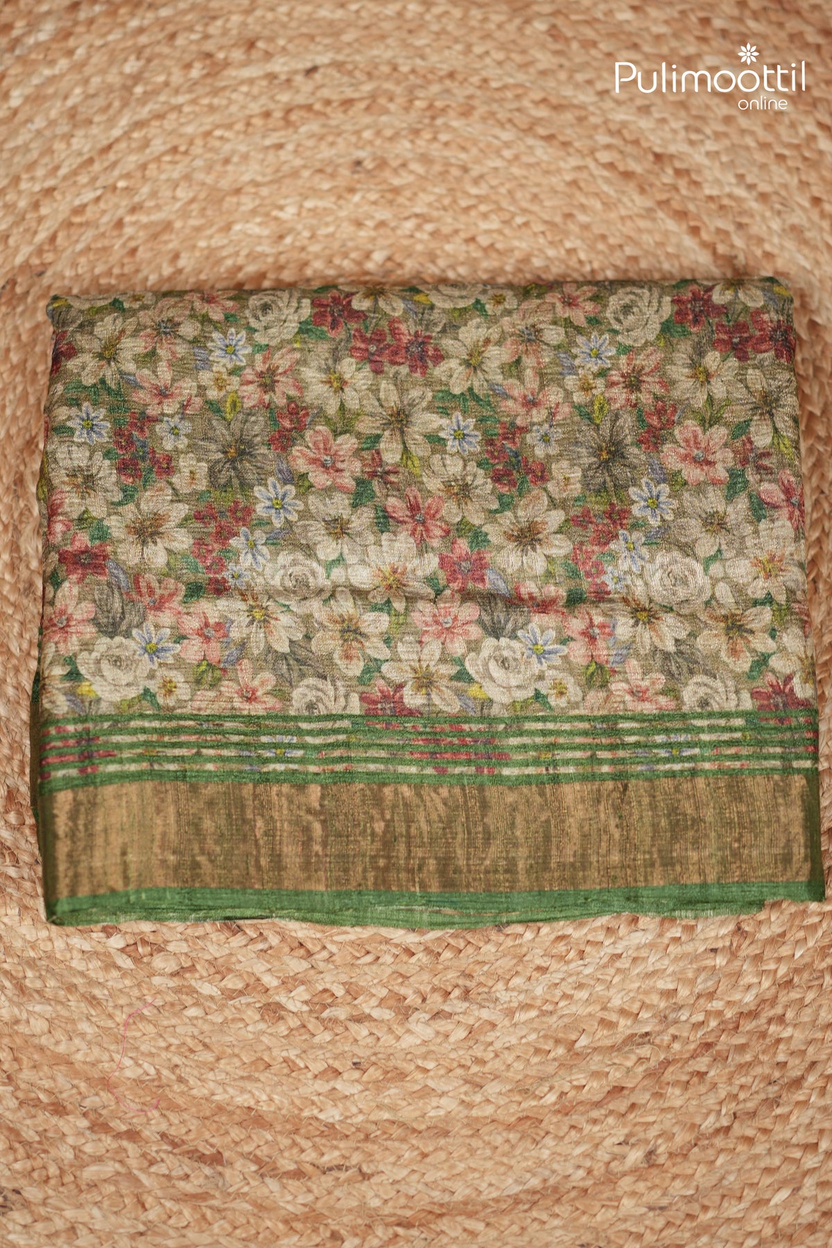 Light Pink Colour Jute Silk Saree