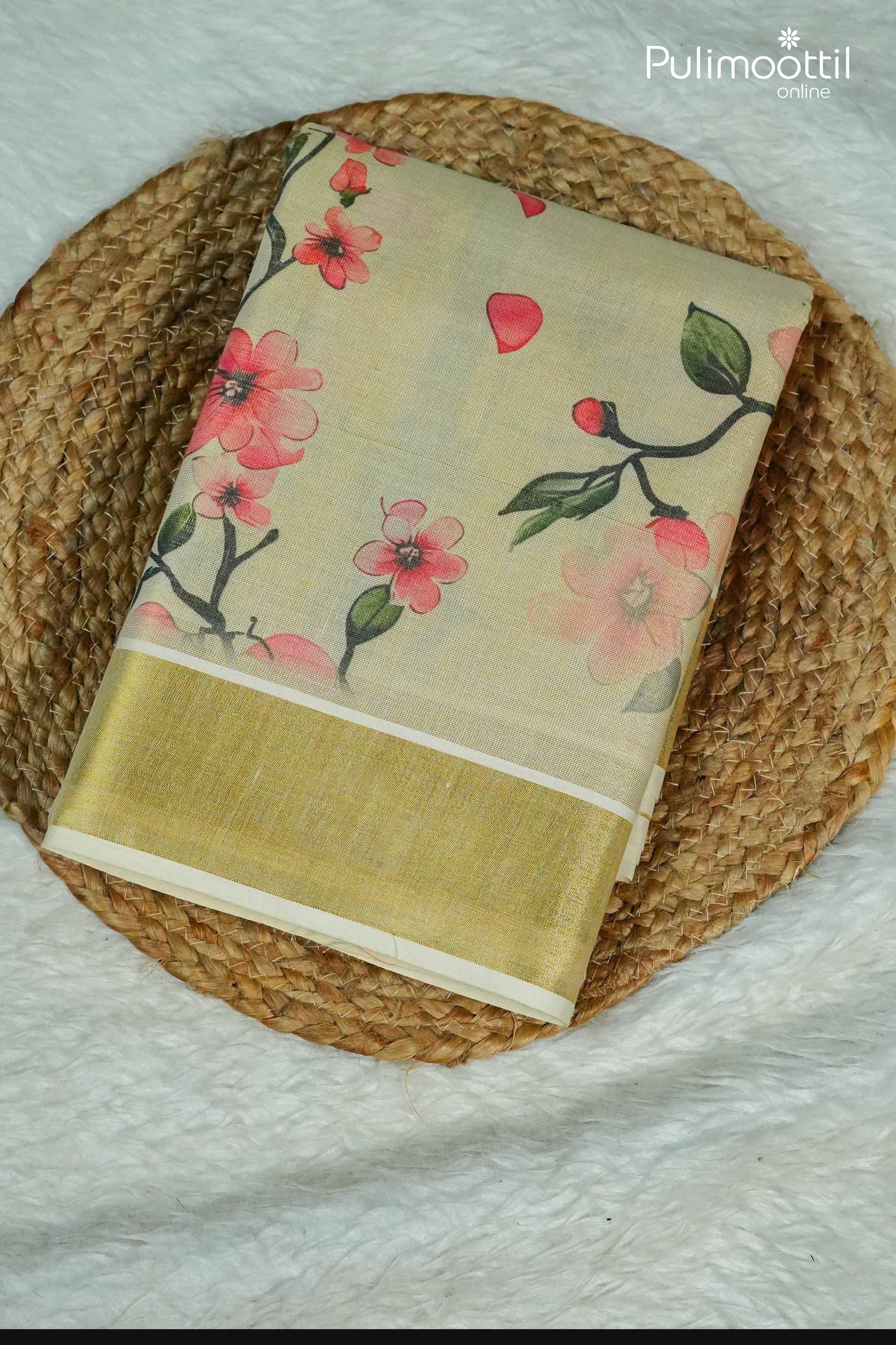 Golden Tissue Kerala Set Saree.