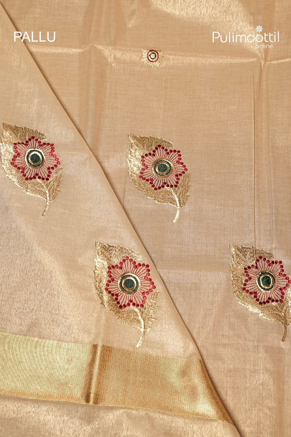 Kerala Traditional Golden Tissue Set Saree
