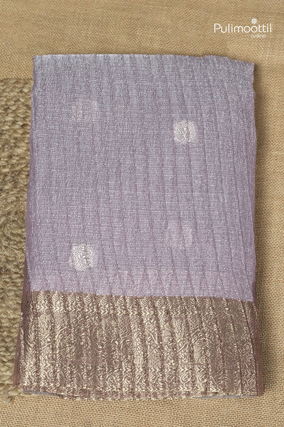 Onion Colour Semi Tissue Saree